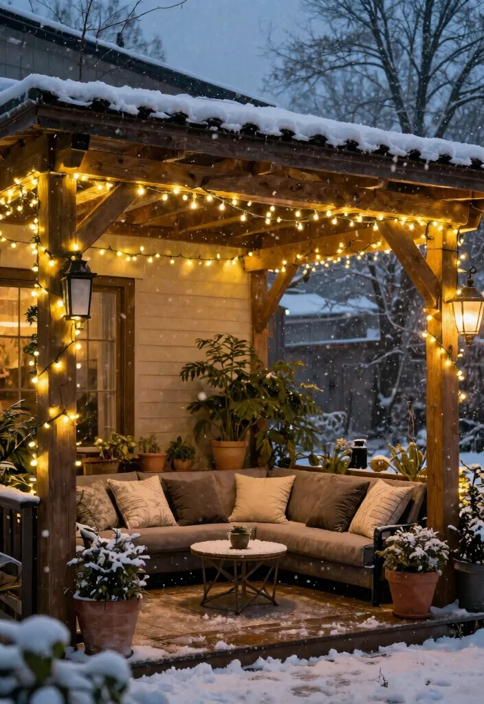15 Decoraciones de Patio de Navidad Que Resisten Viento y Lluvia - 1. Weatherproof LED String Lights 1