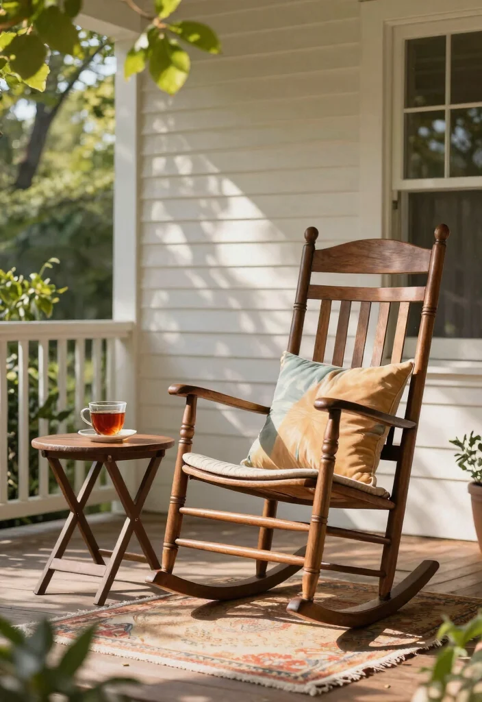 15 Front Porch Furniture Sets That Fit Small Porches Without Crowding - 2. Rocking Chair Retreat 1