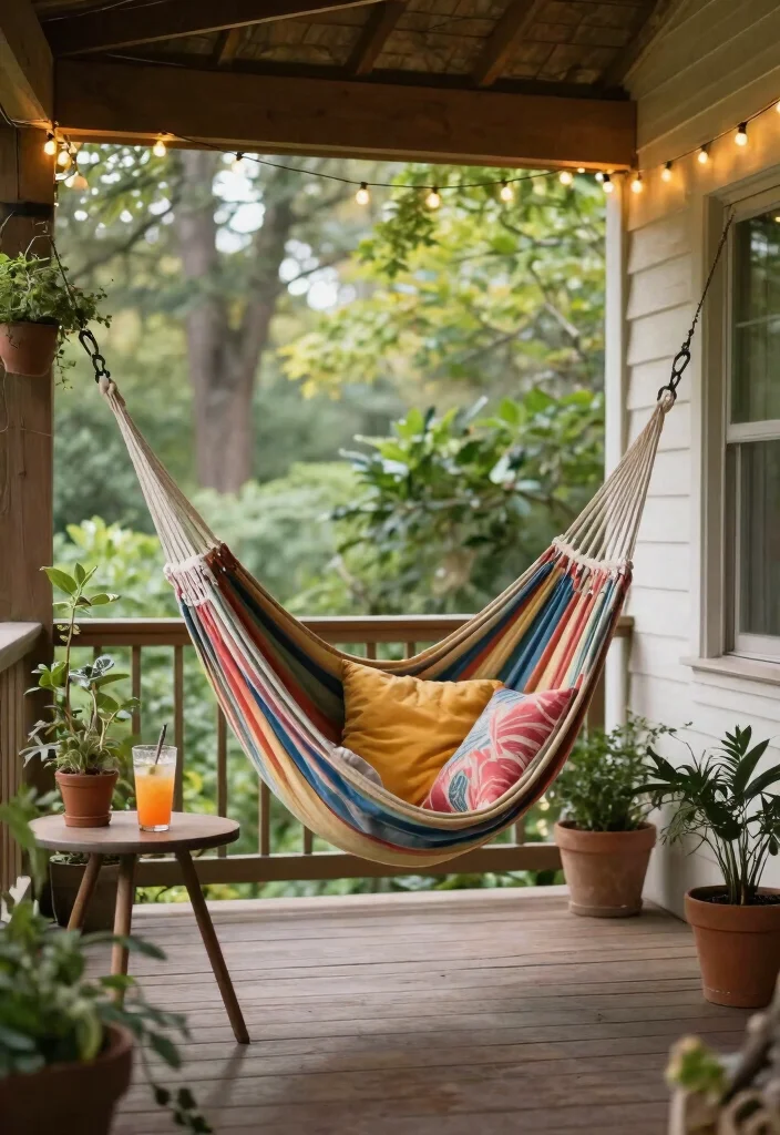15 Front Porch Furniture Sets That Fit Small Porches Without Crowding - 4. Hammock Chair for Ultimate Relaxation 1