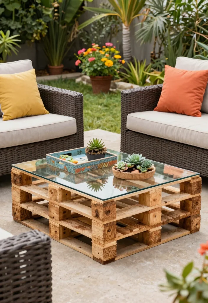 15 Meubles de Patio Palette Ideas That Look Expensive - 3. Chic Pallet Coffee Table 1