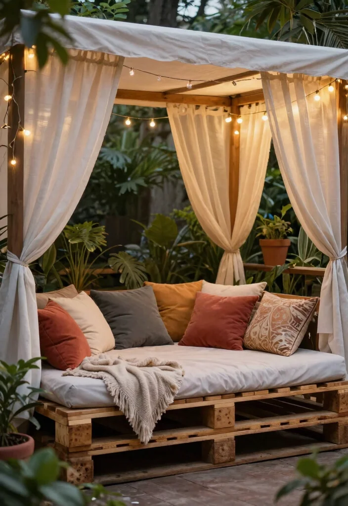 15 Meubles de Patio Palette Ideas That Look Expensive - 5. Stylish Pallet Daybed 1