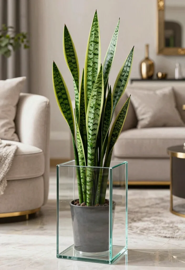 15 Modern Plant Stand Ideas That Don't Tip Over With Tall Plants - 13. Elegant Glass Stands for a Touch of Luxury 1
