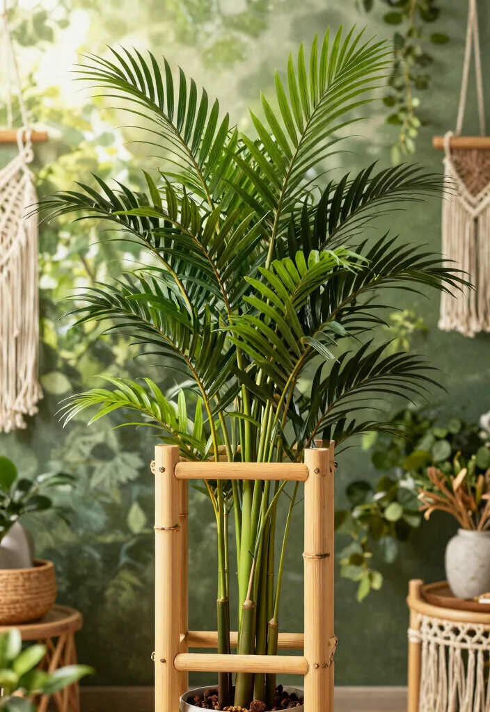 15 Modern Plant Stand Ideas That Don't Tip Over With Tall Plants - 14. Eco-Friendly Bamboo Stands for Sustainability 1