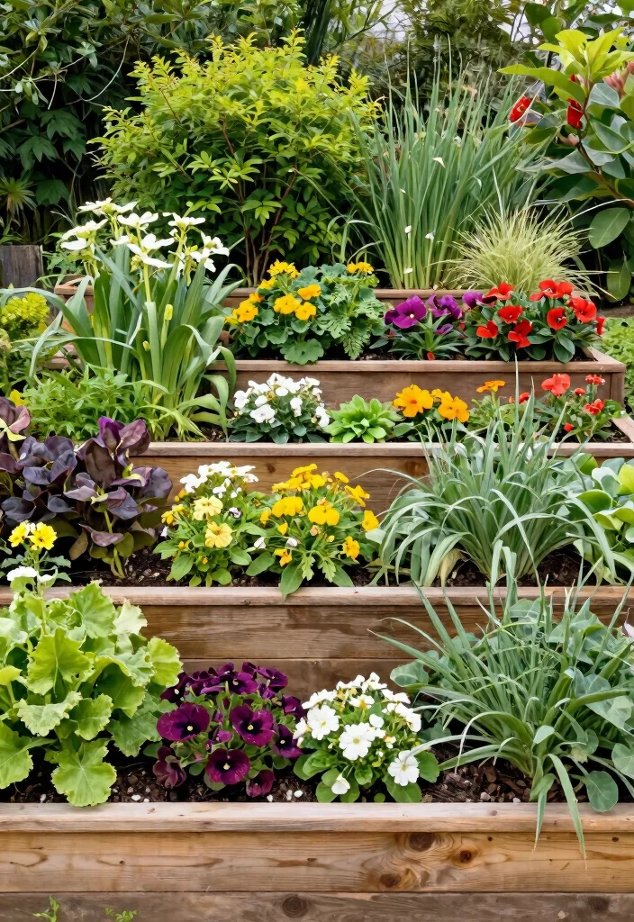 15 Modular Raised Garden Bed Ideas That Expand as Your Garden Grows - 3. Tiered Garden Bed Design 1