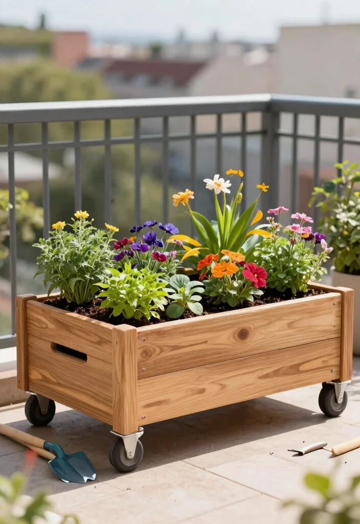 15 Modular Raised Garden Bed Ideas That Expand as Your Garden Grows - 7. Raised Beds on Wheels 1