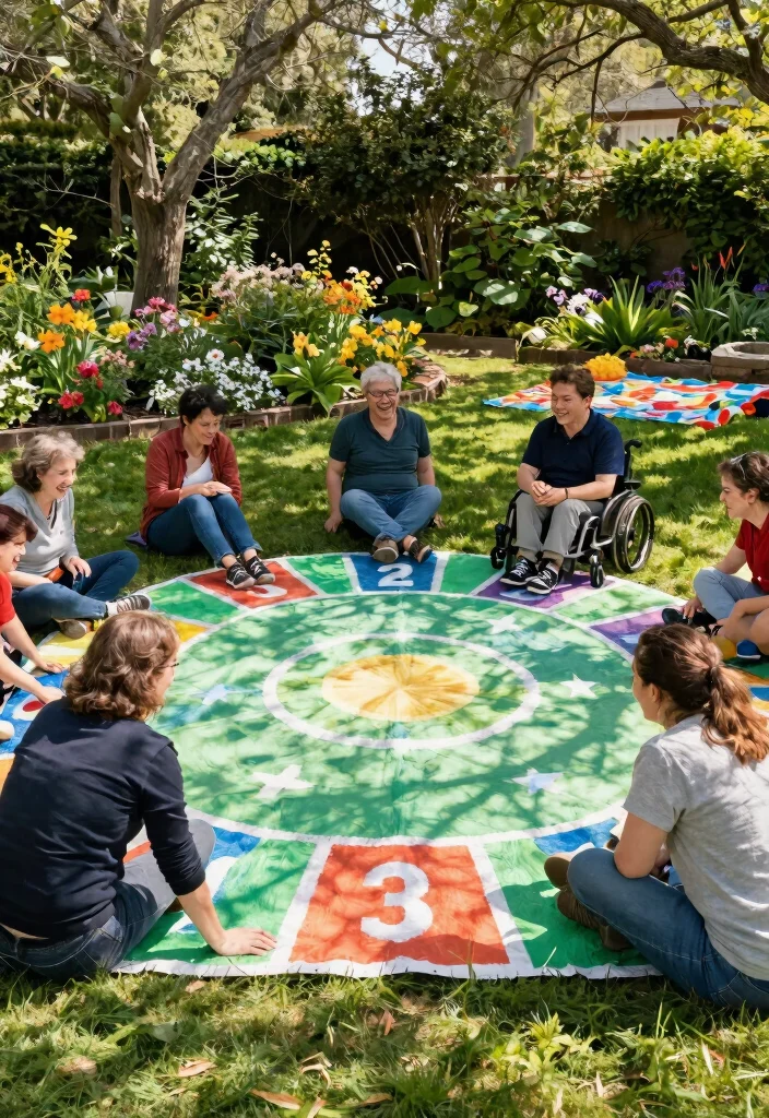15 Outdoor Party Games That Work for All Ages and Skill Levels - 2. Garden Twister 1