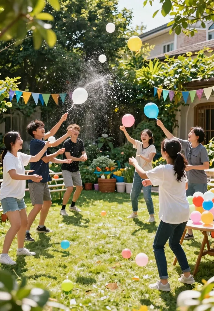 15 Outdoor Party Games That Work for All Ages and Skill Levels - 4. Water Balloon Toss 1