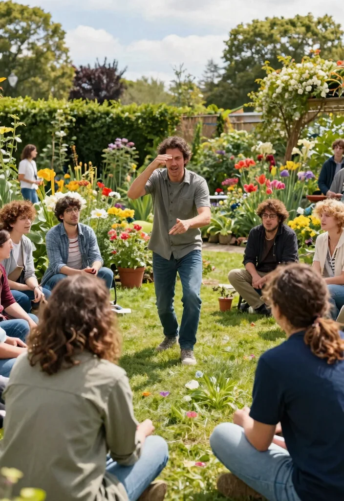 15 Outdoor Party Games That Work for All Ages and Skill Levels - 8. Garden Charades 1