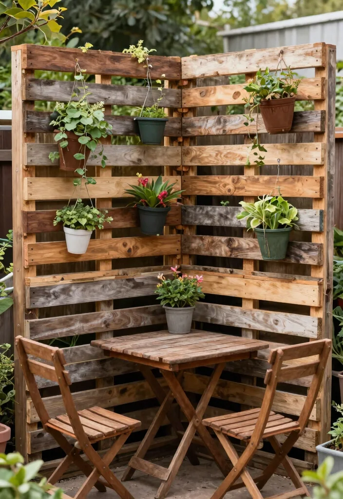 15 Outdoor Privacy Screen Ideas That Block Views Without Looking Cheap - 12. Rustic Pallet Screens 1