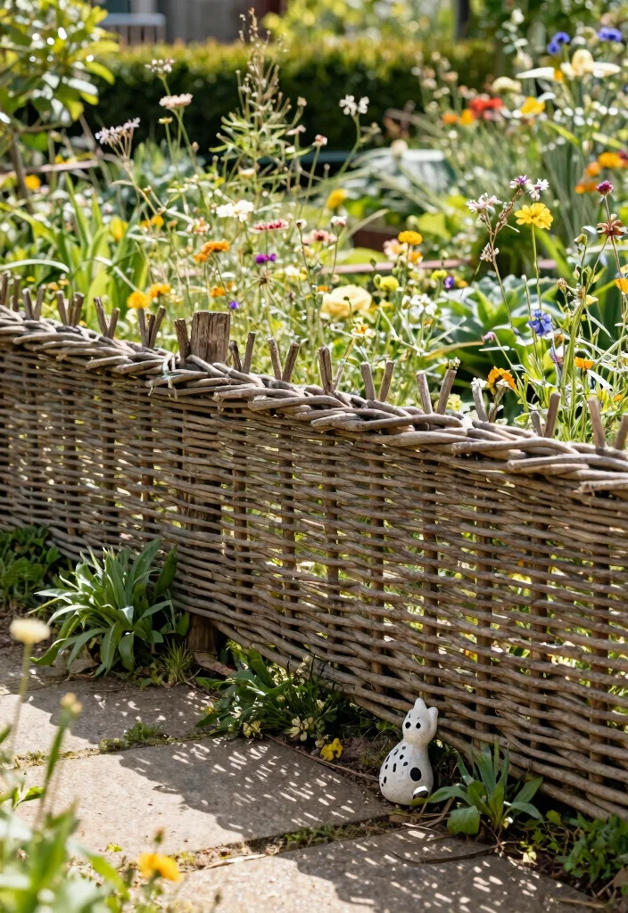 15 Outdoor Privacy Screen Ideas That Block Views Without Looking Cheap - 6. Woven Willow Fencing 1