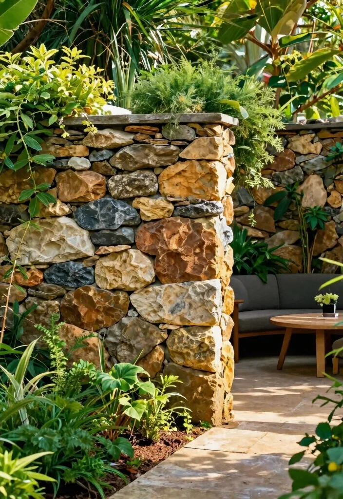 15 Outdoor Privacy Screen Ideas That Block Views Without Looking Cheap - 8. Natural Stone Walls 1