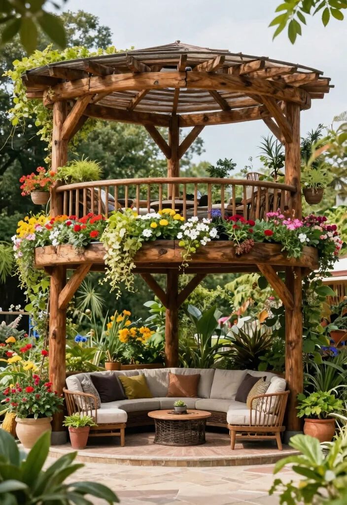 15 Pergola Off House Ideas That Don't Damage Siding or Roof - 14. Multi-level Pergola Design 1