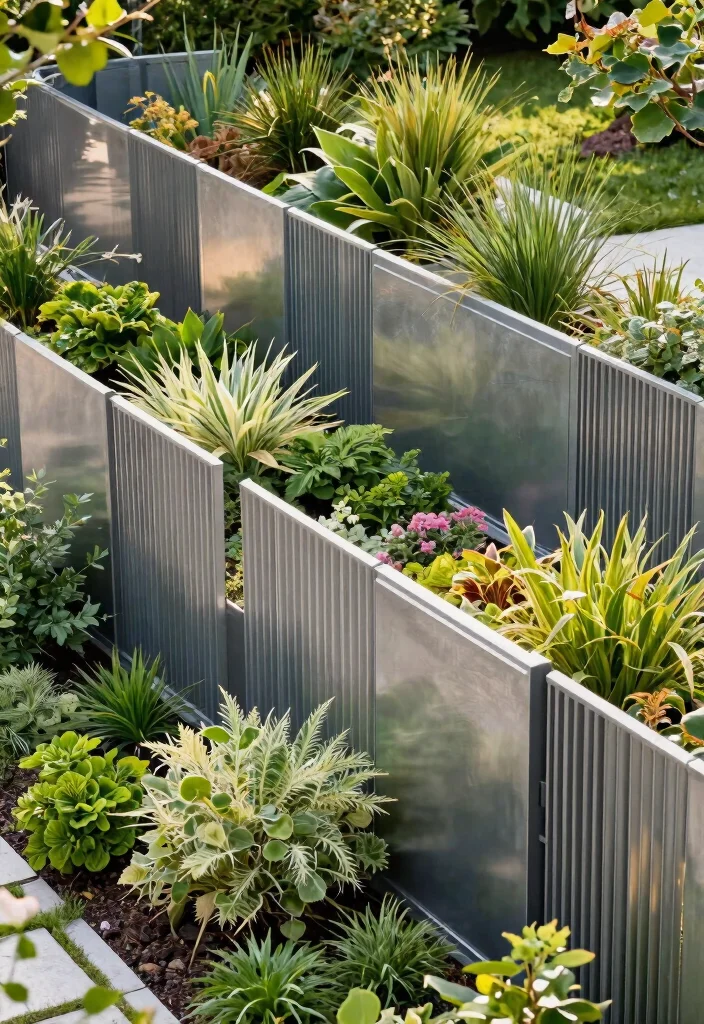 15 Sheet Metal Fence Ideas That Go Up Fast on a Tight Budget - 11. Modular Metal Fencing 1