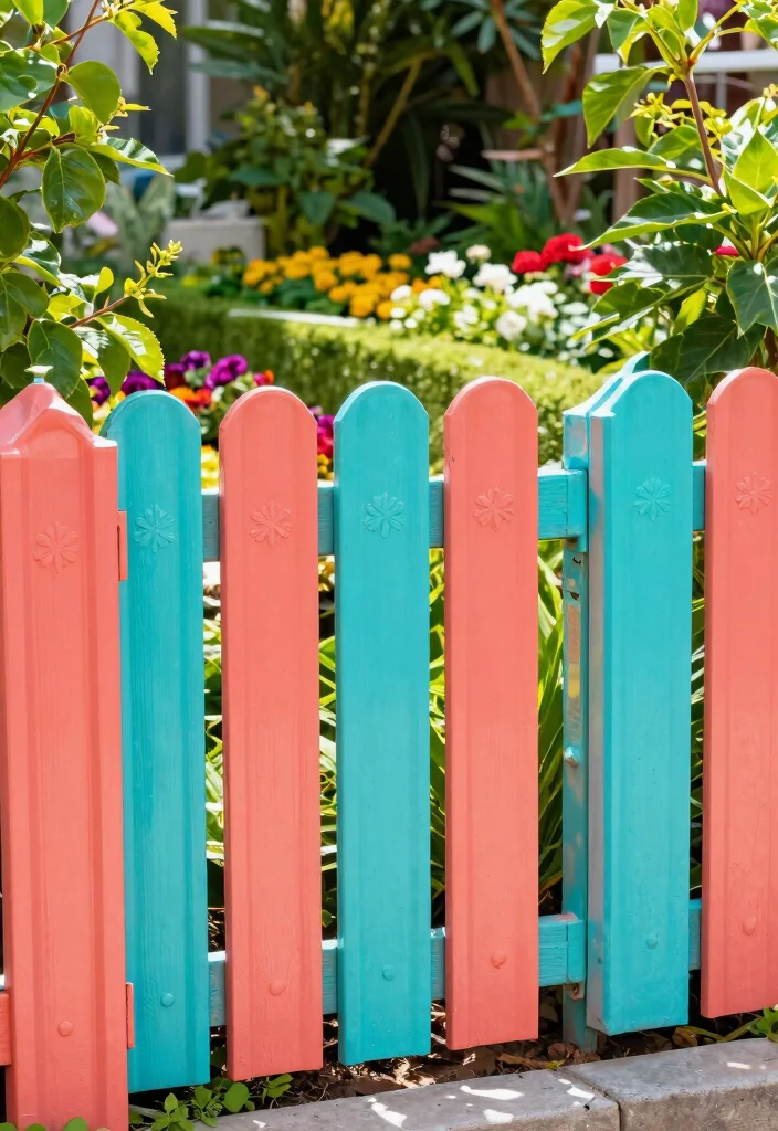 15 Sheet Metal Fence Ideas That Go Up Fast on a Tight Budget - 7. Painted Sheet Metal Fences 1