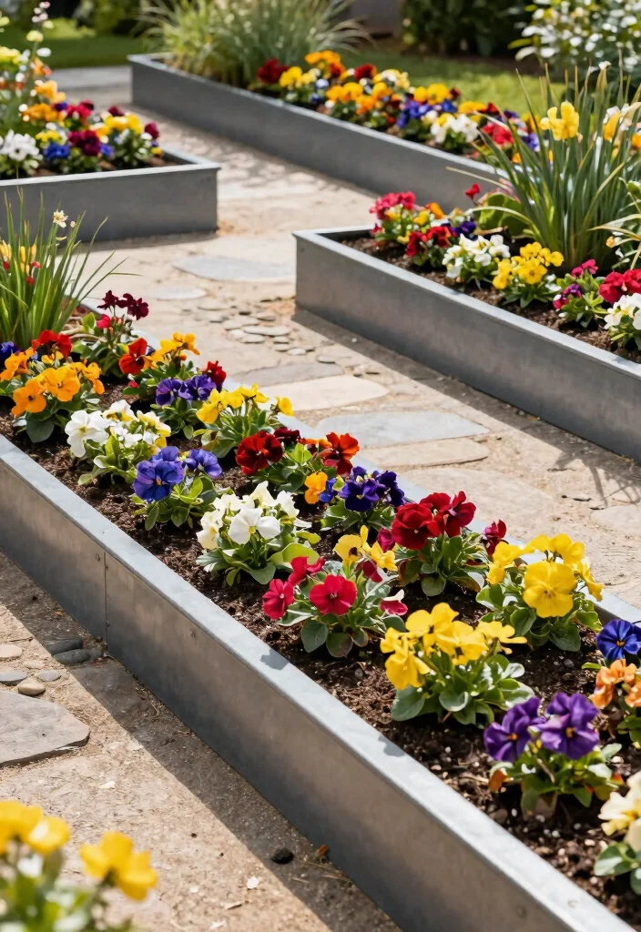 15 Sheet Metal Fence Ideas That Go Up Fast on a Tight Budget - 9. Sheet Metal Garden Borders 1
